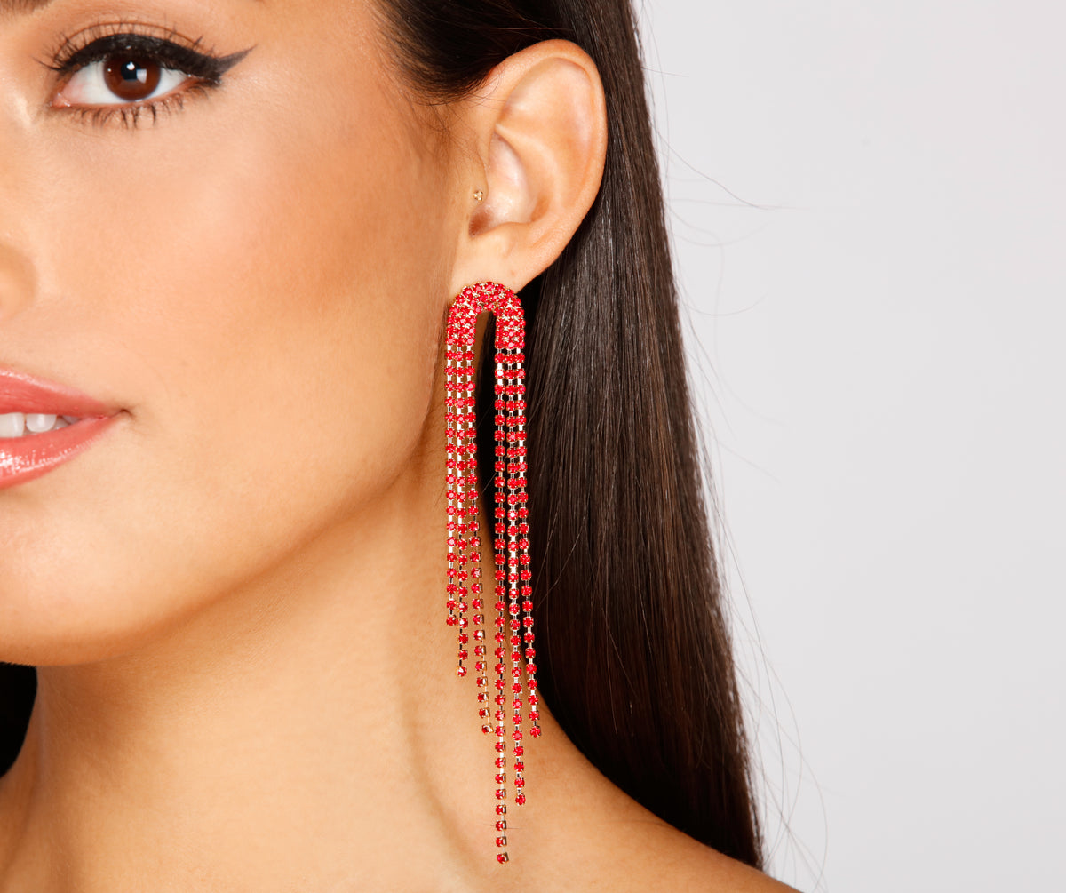 So Chic Cascading Fringe Earrings