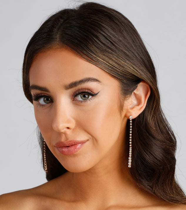 Dainty Glam Rhinestone Drop Earrings