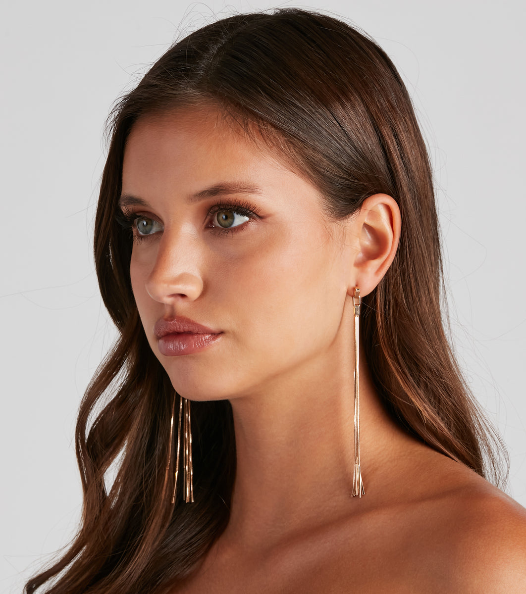 Luxe Locks Tassel Earrings