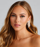 Angelic Glam Baguette Fringe Ear Cuff for 2022 festival outfits, festival dress, outfits for raves, concert outfits, and/or club outfits