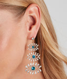 Eyes On Me Rhinestone Earrings is a trendy pick to create 2023 festival outfits, festival dresses, outfits for concerts or raves, and complete your best party outfits!