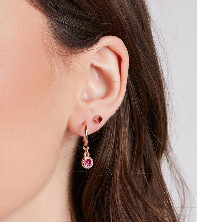 Mesmerizing Beauty Gemstone Earrings Set