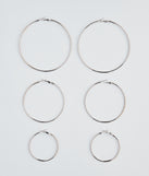 Simply Classic Three-Pack Hoop Earrings