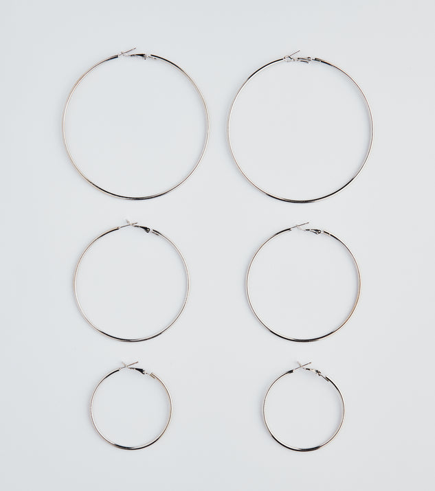 Simply Classic Three-Pack Hoop Earrings