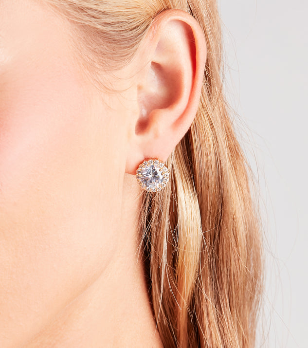 Remarkable Sparkle Rhinestone Stud Earrings