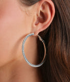 Gorgeous Sparkle Rhinestone Hoop Earrings