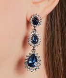 Lovely In Linear Colored Gem Earrings