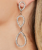 Endless Sparkle Rhinestone Teardrop Earrings