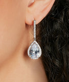 Elegantly Glam Rhinestone Teardrop Earrings