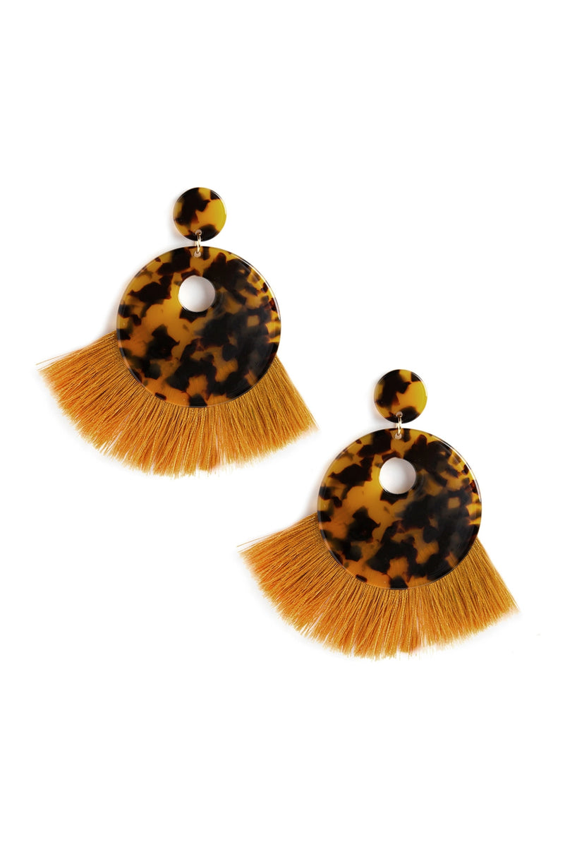 Wow Factor Fan Tassle Earrings