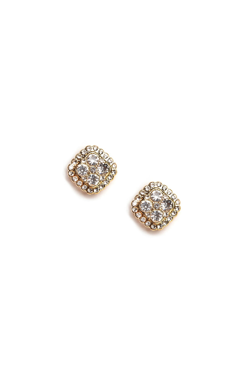 Radiant Rhinestone Stud Earrings