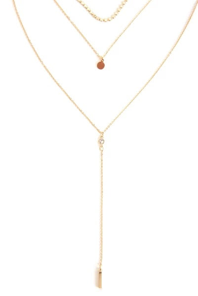 Layered Elegance Lariat Necklace