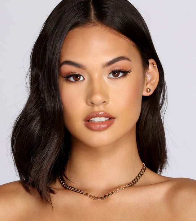 Classic Chain Link Necklace Set for 2022 festival outfits, festival dress, outfits for raves, concert outfits, and/or club outfits