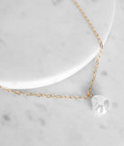 Pearl Pendant Chain Link Necklace for 2022 festival outfits, festival dress, outfits for raves, concert outfits, and/or club outfits