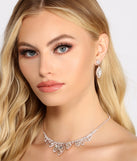 Always Elegant Rhinestone Collar Necklace + Earring Set