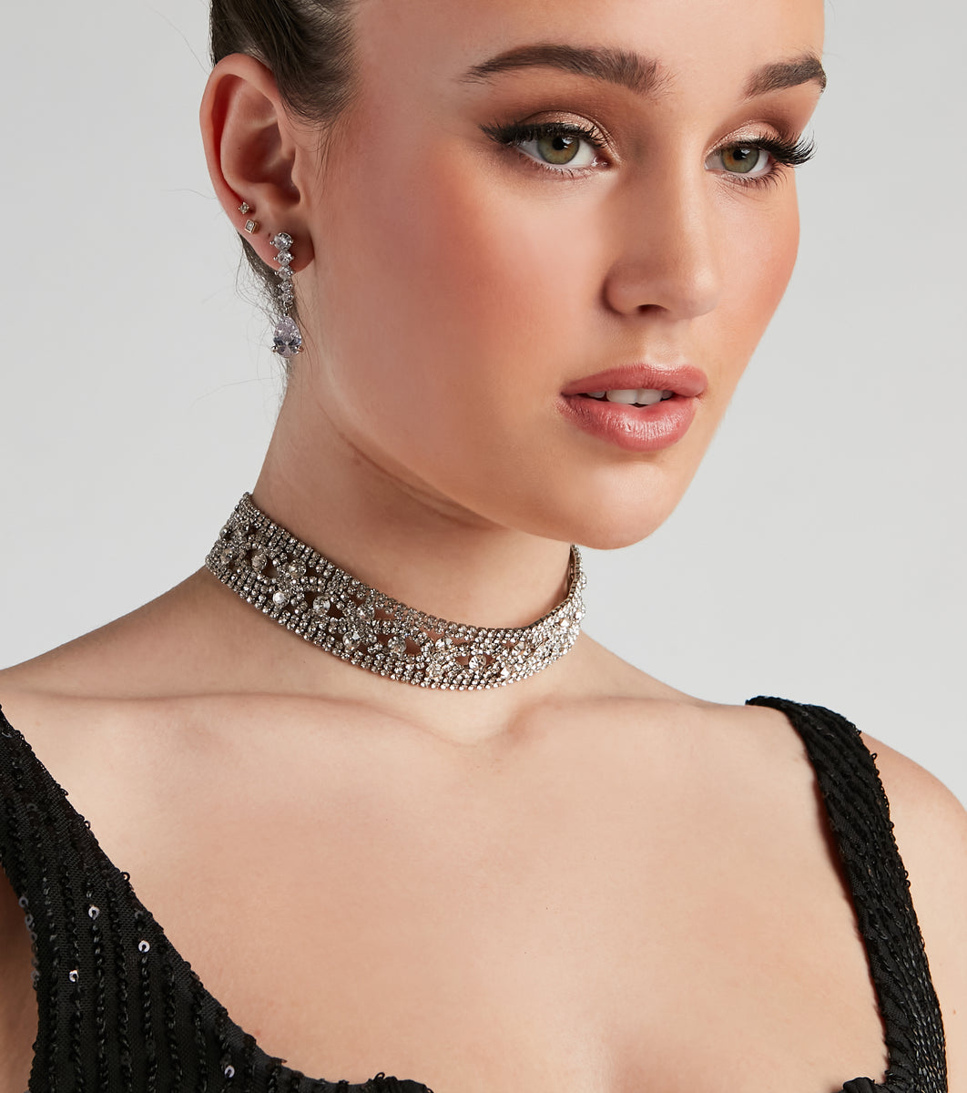 Forever In Love Rhinestone Choker