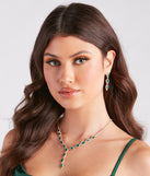 So Glamorous Gemstone Necklace And Earrings Set