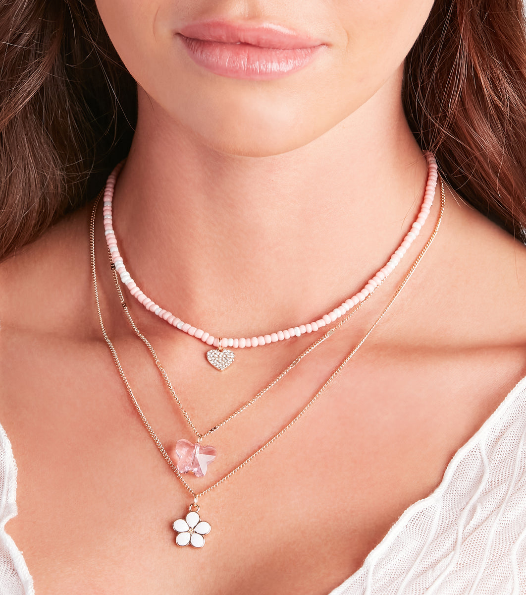 All The Cute Things Layered Charm Neckalce