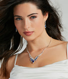 Dripping In Glamour Gemstone Necklace And Earrings Set