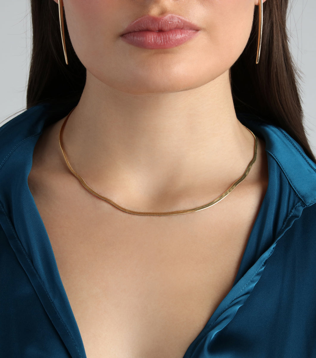 Simple And Elevated Snake Chain Necklace