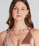 Dazzling Beauty Gemstone Necklace And Earrings Set