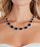 Elegantly Luxe Gemstone And Rhinestone Necklace