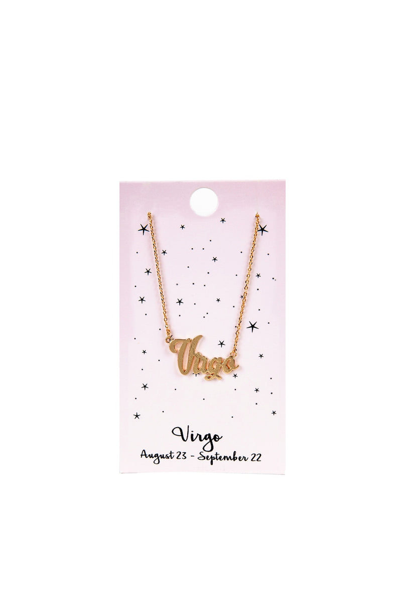 Virgo Script Necklace