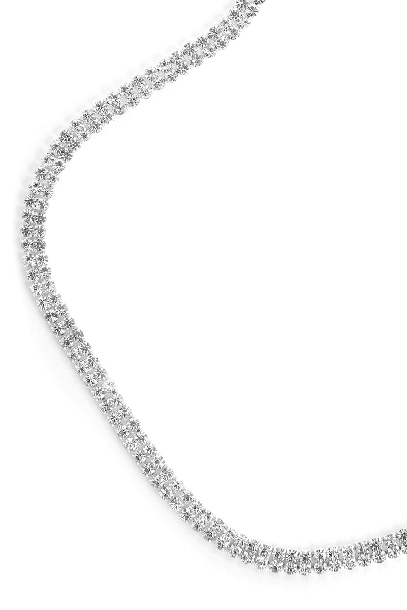 2 Row Rhinestone Choker