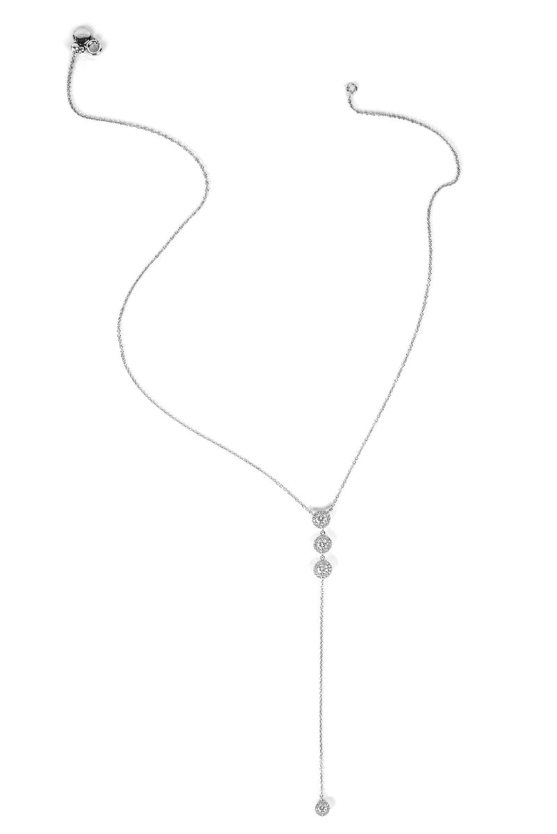 Triple Cubic Zirconia Lariat