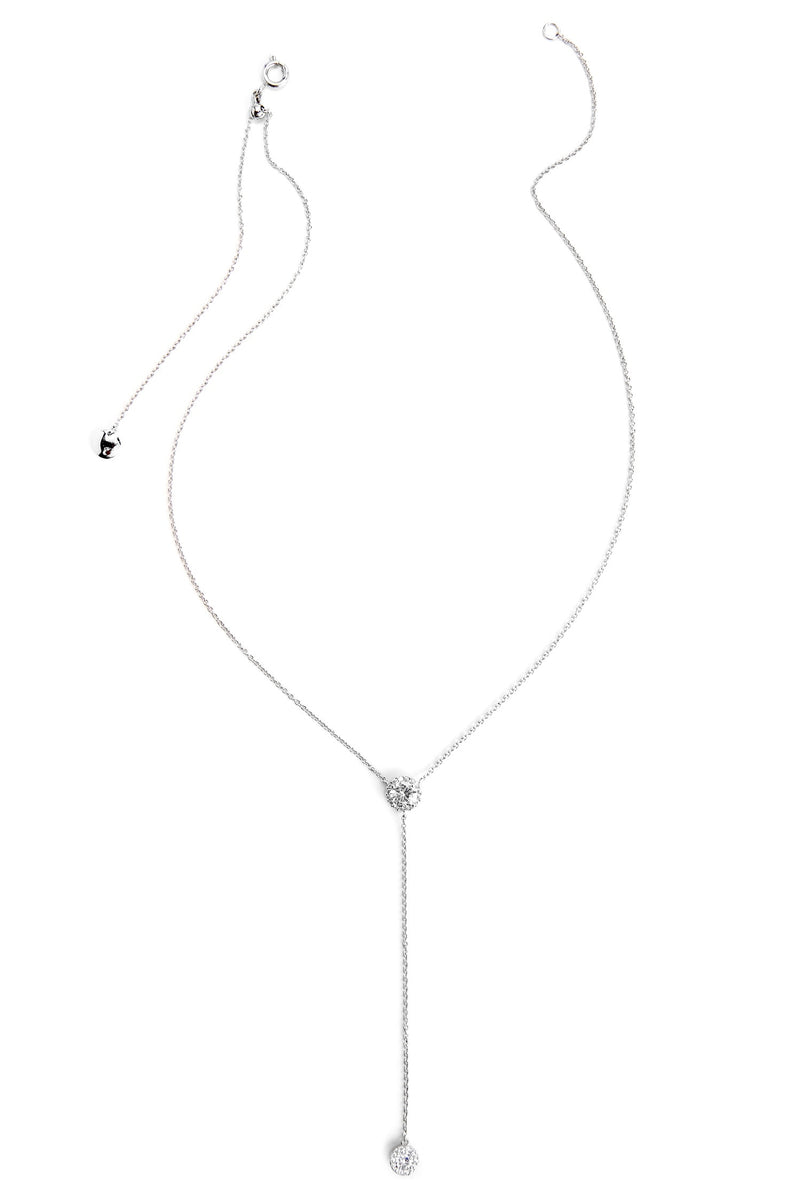 Cubic Zirconia Lariat Necklace