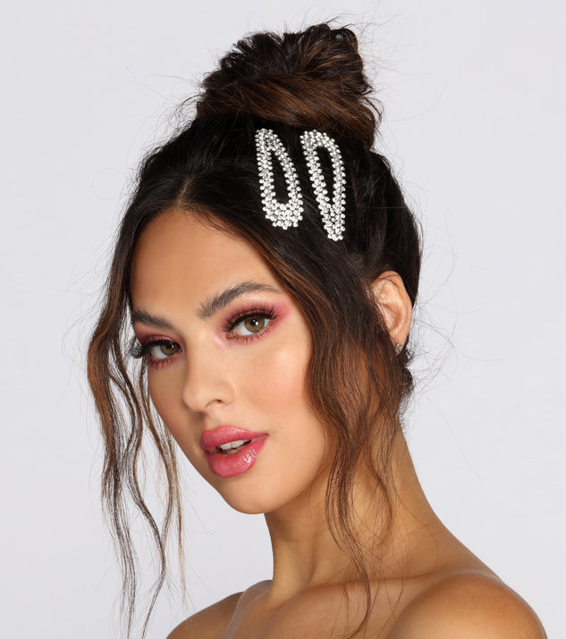 Try Me Rhinestone Hair Clips is a trendy pick to create 2023 festival outfits, festival dresses, outfits for concerts or raves, and complete your best party outfits!