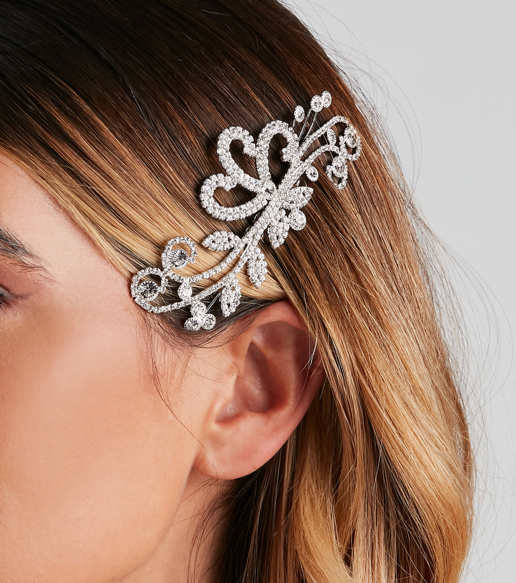 Rhinestone Filigree Hair Comb