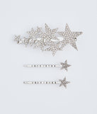 A Born Star Rhinestone Three-Piece Hair Clips