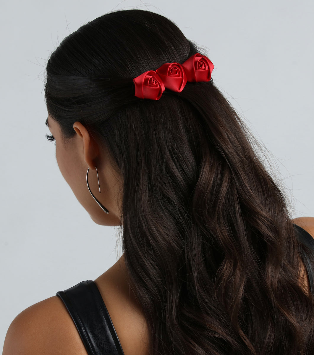 Timeless Satin Flower Rose Hair Clip