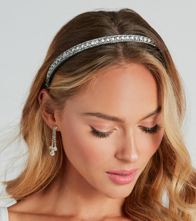 Inspired Elements Co. Nicole Beaded Headband | Pearl and Rhinestone Headband | Adjustable Fashion Headband