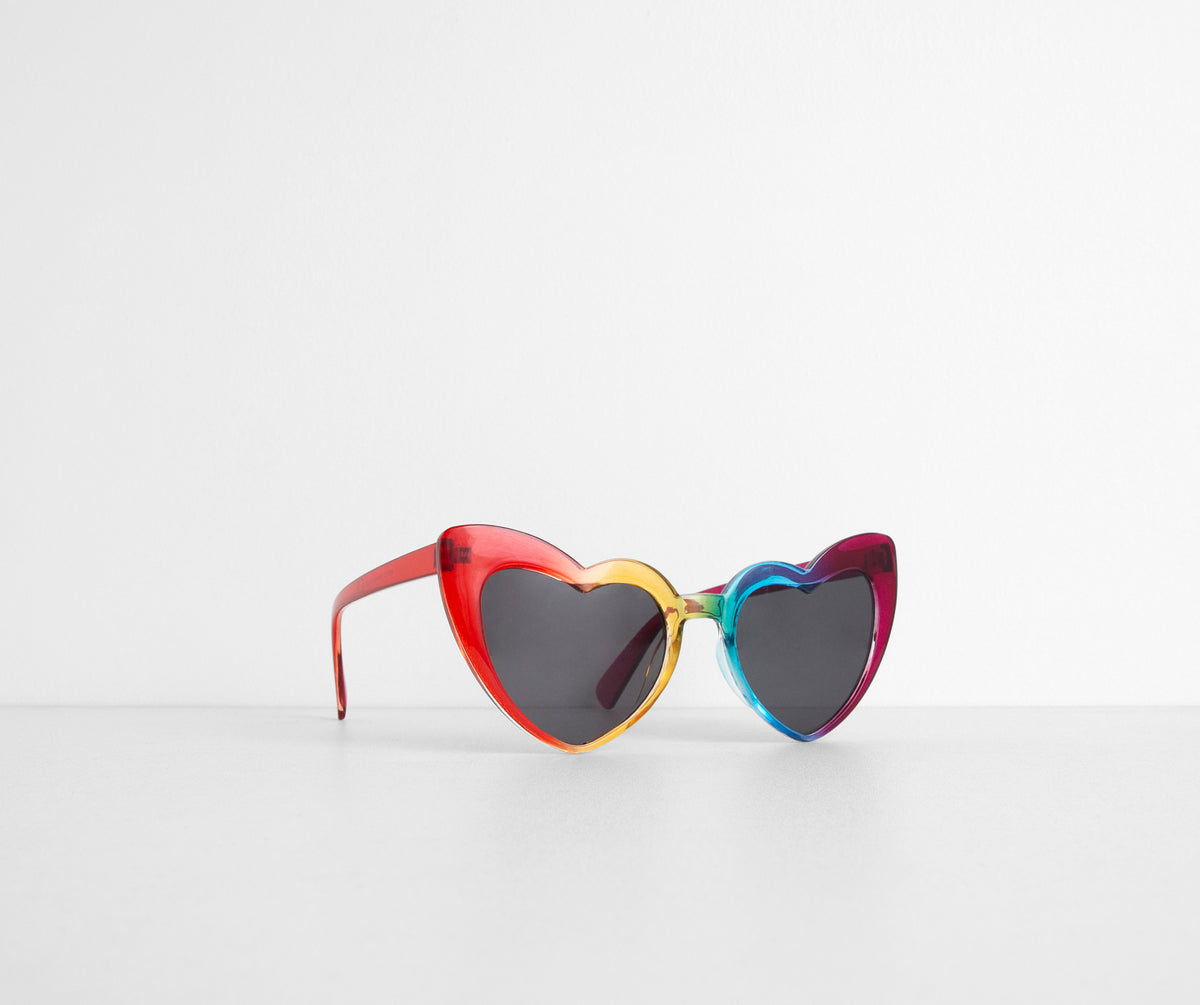 Juicy Rainbow Heart Shaped Sunglasses