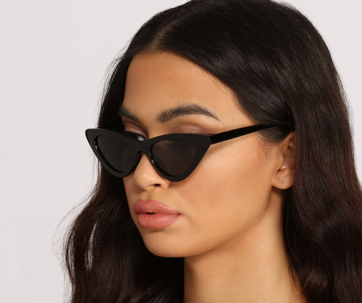 Whatever Forever Thin Cat Eye Sunglasses