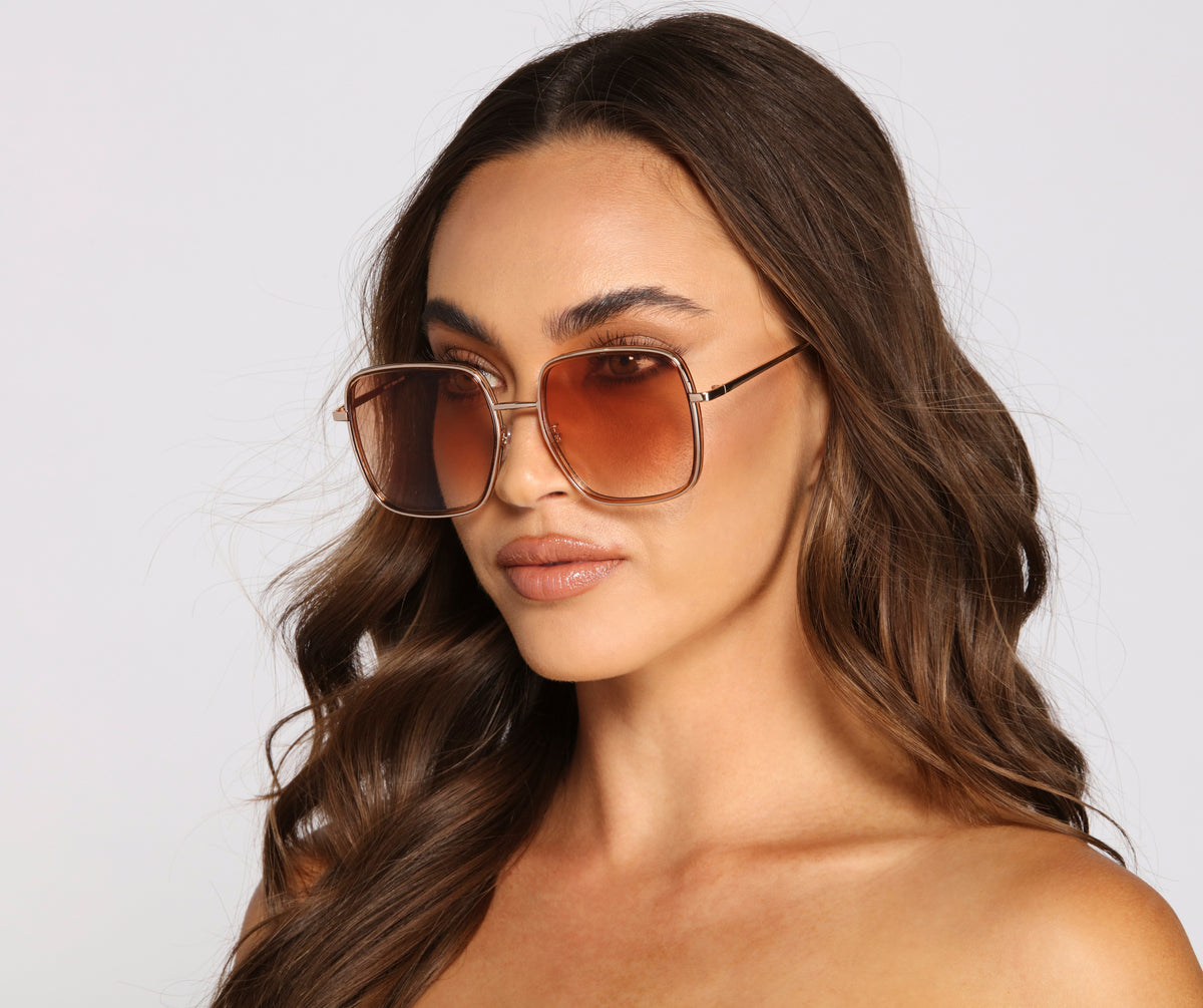 So Hollywood Ombre Square Sunglasses