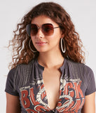 Major Attitude Round Metal Frame Sunglasses is a fire pick to create 2023 festival outfits, concert dresses, outfits for raves, or to complete your best party outfits or clubwear!