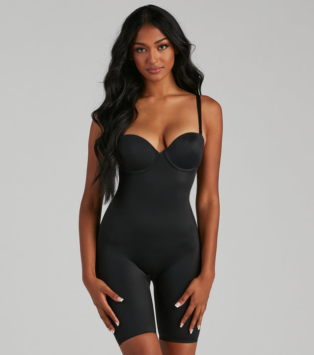 Spanx ONCORE OPEN-BUST MID-THIGH BODYSUIT - Body - very black