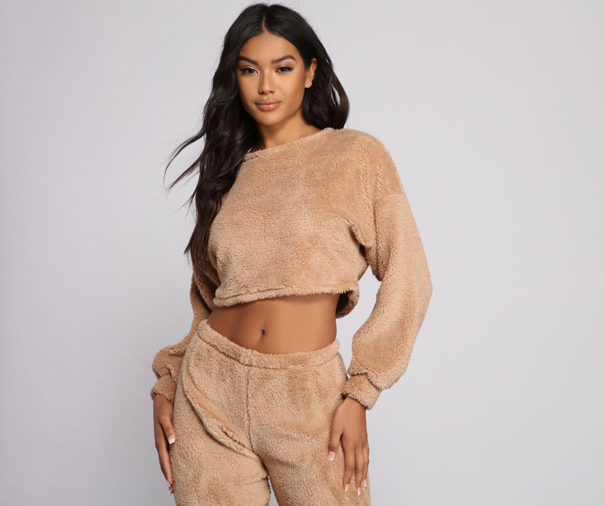 Sherpa crop clearance top