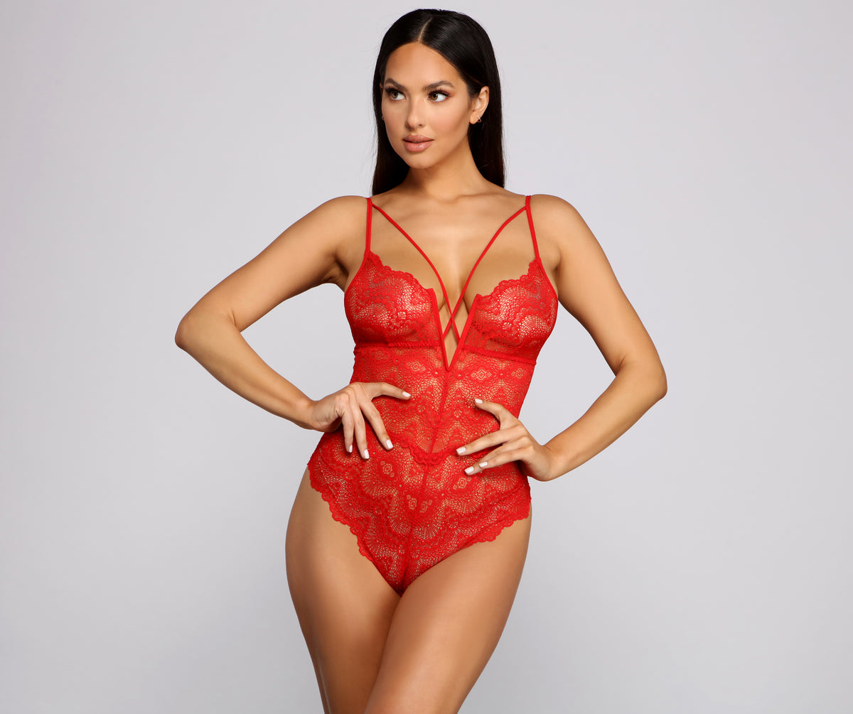 Wicked Unlined Lace-Up Teddy