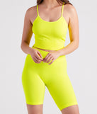 Get That Glow Tank And Biker Shorts Set provides essential lift and support for creating your best summer outfits of the season for 2023!