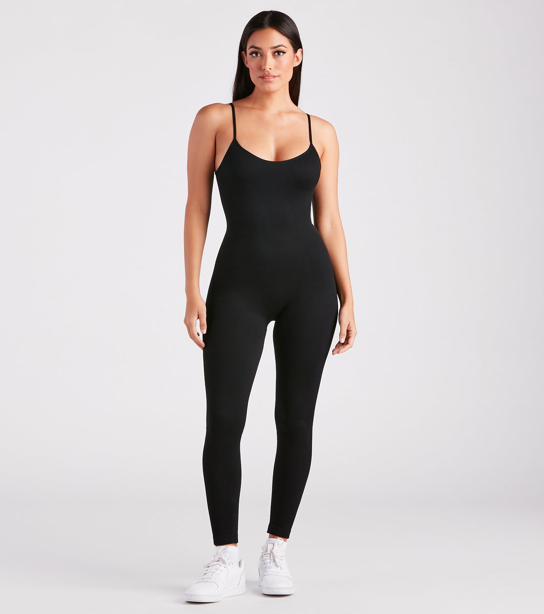 Need-Now Sleeveless Knit Catsuit