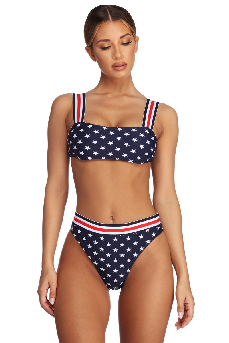 Americana Star Swim Top