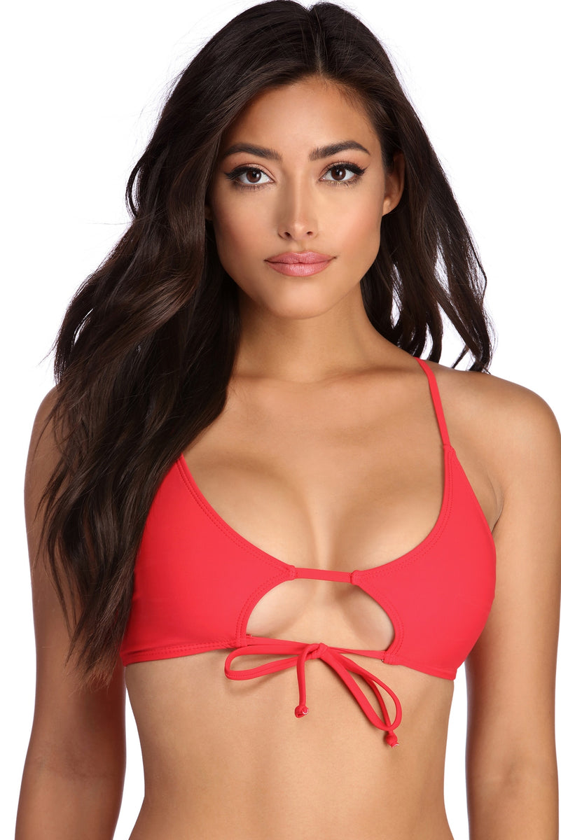 Tie To Me Cut Out Swim Top