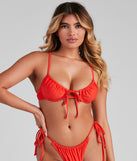 Beach Vibes Scrunch Demi Bikini Top