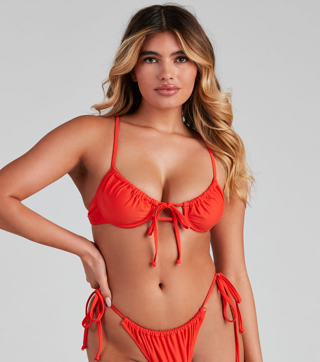 Beach Vibes Scrunch Demi Bikini Top