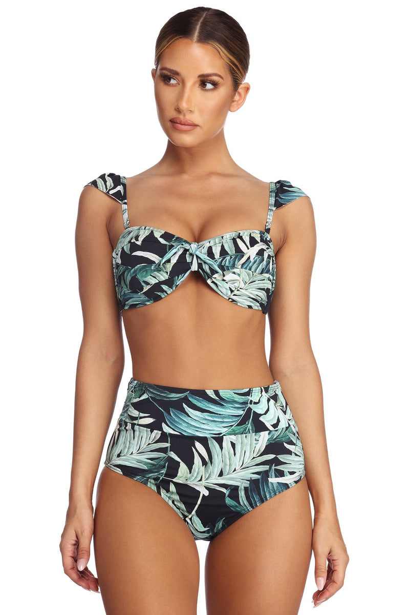 Soma Soma Swim Perfect High-Waist Bikini Swim Bottom, BREEZY PALM