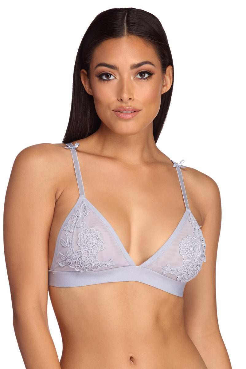 Aerie Real Sunnie Wireless Lightly Lined Blossom Lace Bra 30A